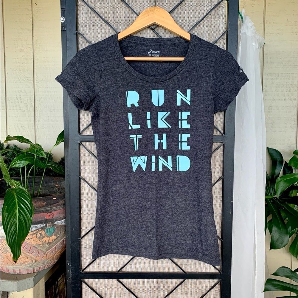 Asics Run Like the Wind Exercise Grey T Shirt XS